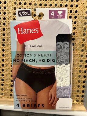 Hanes Premium Cotton Stretch Briefs –  (4 Pack)